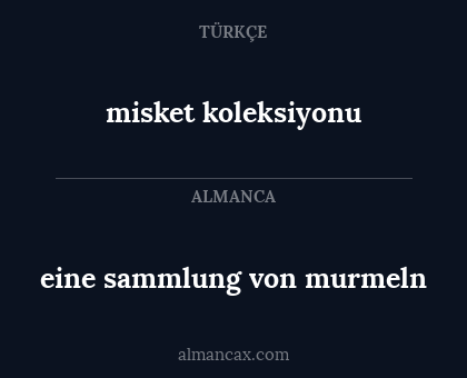 misket koleksiyonu - eine sammlung von murmeln