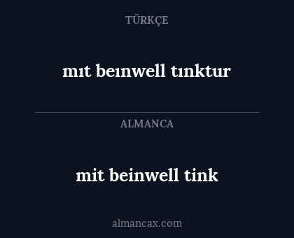 mıt beınwell tınktur - mit beinwell tink