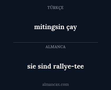 sie sind rallye-tee - mitingsin çay