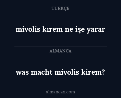 mivolis kırem ne işe yarar - was macht mivolis kirem?