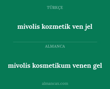 mivolis kosmetikum venen gel - mivolis kozmetik ven jel