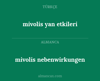 mivolis nebenwirkungen - mivolis yan etkileri