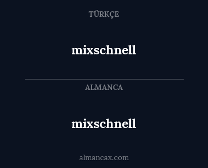 mixschnell - mixschnell
