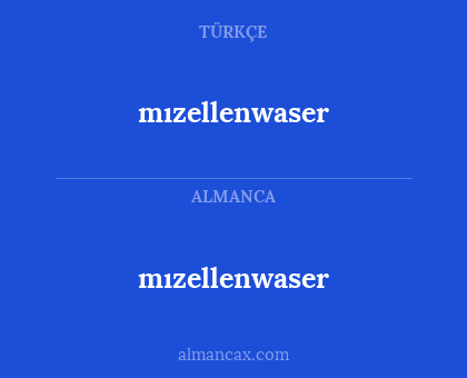 mızellenwaser - mızellenwaser