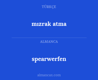 spearwerfen - mızrak atma