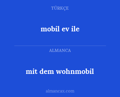 mobil ev ile - mit dem wohnmobil