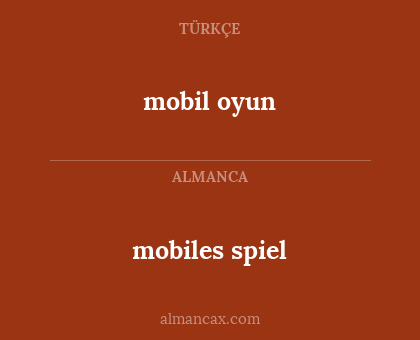 mobiles spiel - mobil oyun