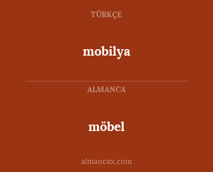 möbel - mobilya