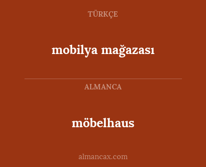 mobilya mağazası - möbelhaus