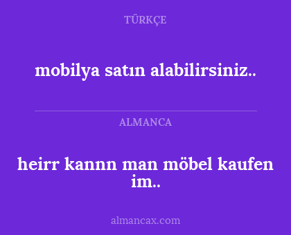 mobilya satın alabilirsiniz.. - heirr kannn man möbel kaufen im..