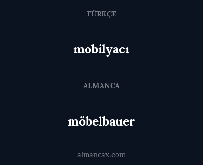 möbelbauer - mobilyacı