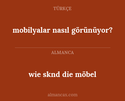 mobilyalar nasıl görünüyor? - wie sknd die möbel