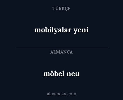 möbel neu - mobilyalar yeni