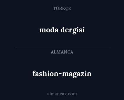 moda dergisi - fashion-magazin