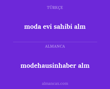 modehausinhaber alm - moda evi sahibi alm