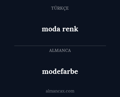 moda renk - modefarbe