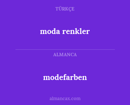 modefarben - moda renkler