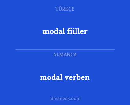 modal fiiller - modal verben