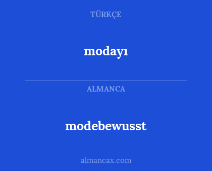 modebewusst - modayı
