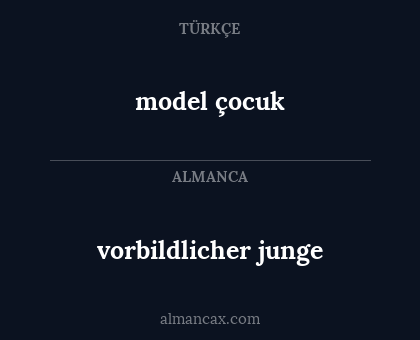 model çocuk - vorbildlicher junge