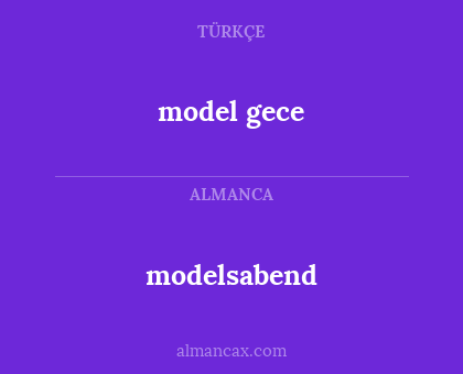 modelsabend - model gece