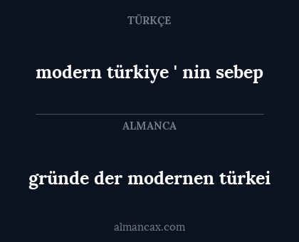 gründe der modernen türkei - modern türkiye ' nin sebep