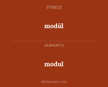 modul - modül
