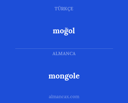 mongole - moğol