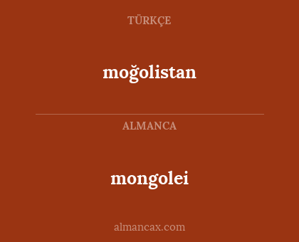 moğolistan - mongolei
