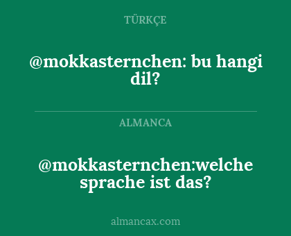 @mokkasternchen: bu hangi dil? - @mokkasternchen:welche sprache ist das?