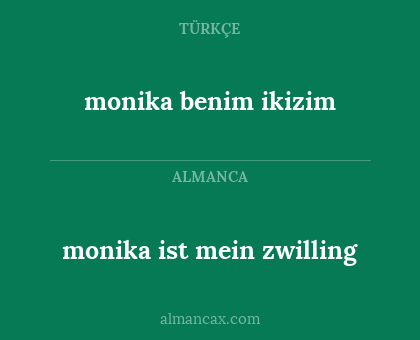 monika benim ikizim - monika ist mein zwilling