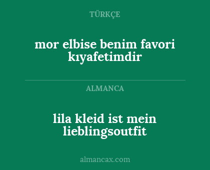 lila kleid ist mein lieblingsoutfit - mor elbise benim favori kıyafetimdir