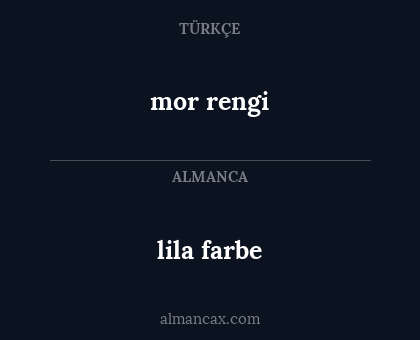 lila farbe - mor rengi