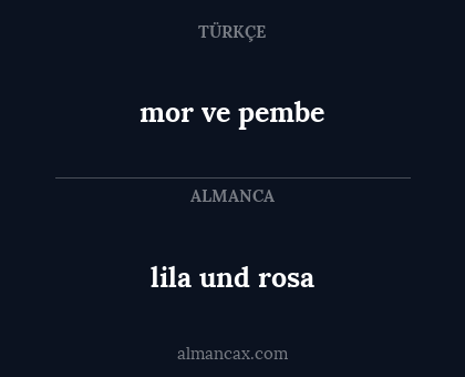 lila und rosa - mor ve pembe