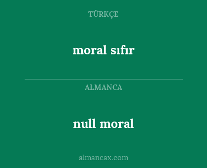 null moral - moral sıfır