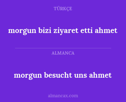 morgun besucht uns ahmet - morgun bizi ziyaret etti ahmet