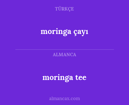 moringa tee - moringa çayı