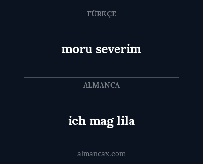 ich mag lila - moru severim