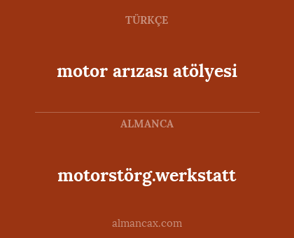 motor arızası atölyesi - motorstörg.werkstatt