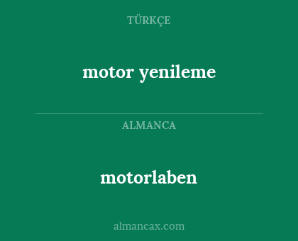 motorlaben - motor yenileme