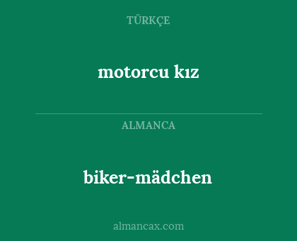 biker-mädchen - motorcu kız