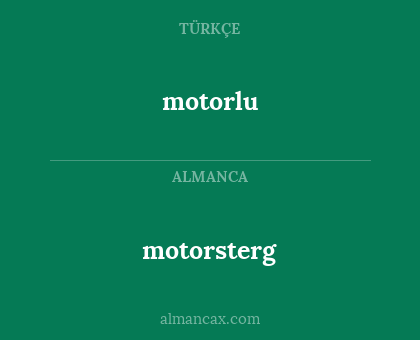 motorsterg - motorlu