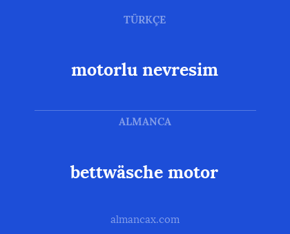 bettwäsche motor - motorlu nevresim