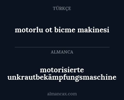 motorlu ot bicme makinesi - motorisierte unkrautbekämpfungsmaschine