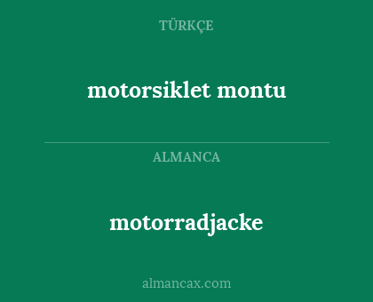 motorsiklet montu - motorradjacke