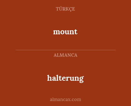 mount - halterung