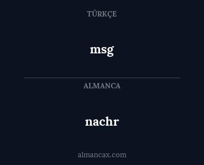 msg - nachr