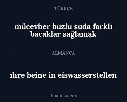 ıhre beine in eiswasserstellen - mücevher buzlu suda farklı bacaklar sağlamak
