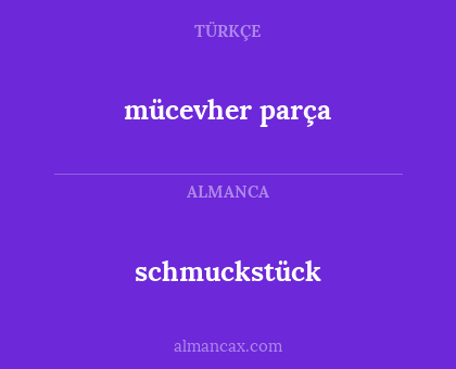 schmuckstück - mücevher parça