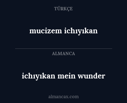 ichıyıkan mein wunder - mucizem ichıyıkan